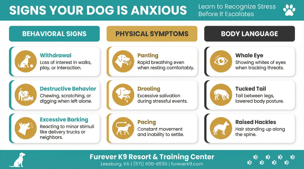 Signs your dog is anxious infographic