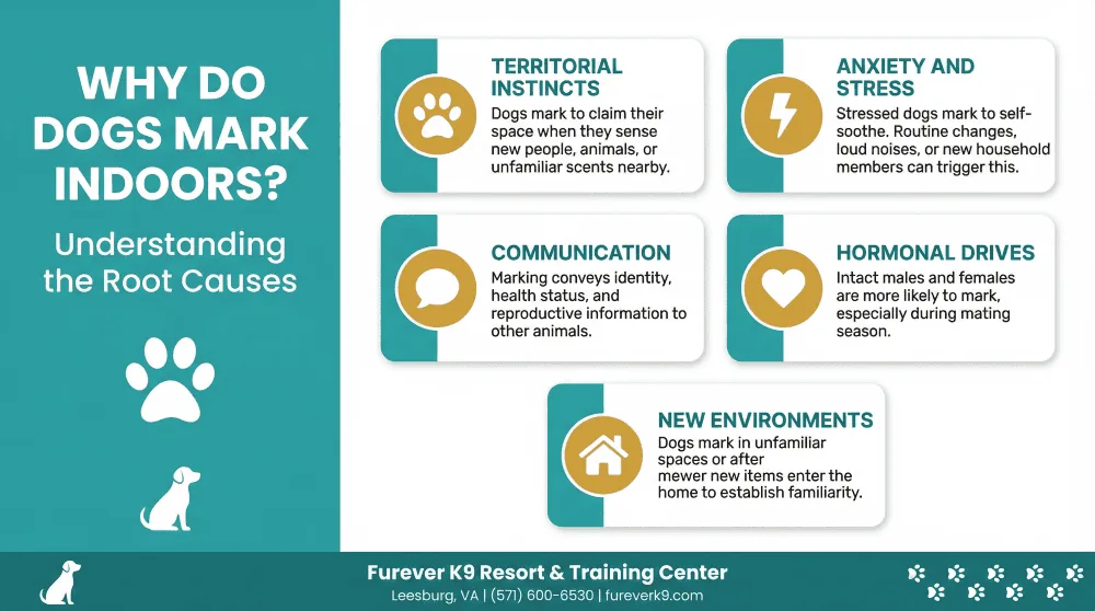 Why do dogs mark indoors? infographic