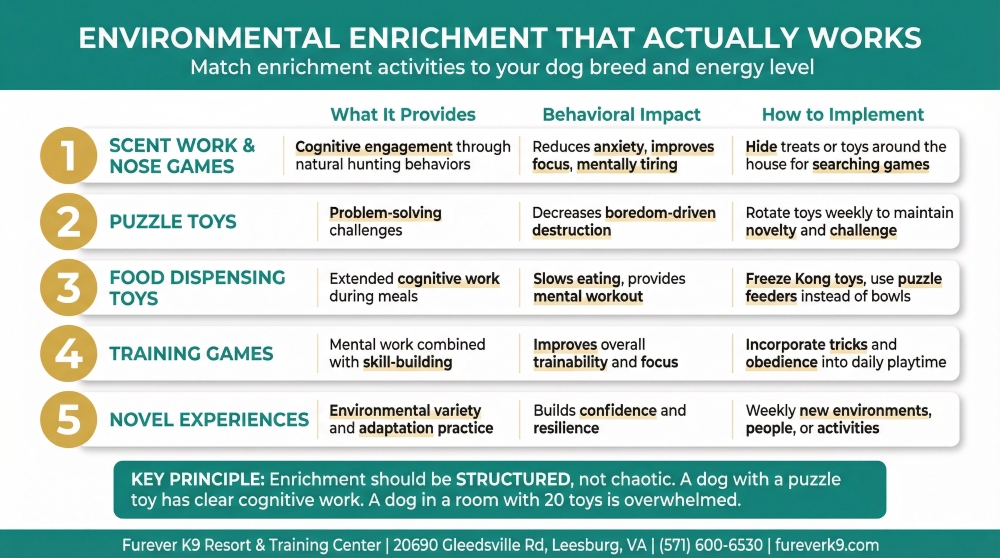 infographics about home environment enrichment guide