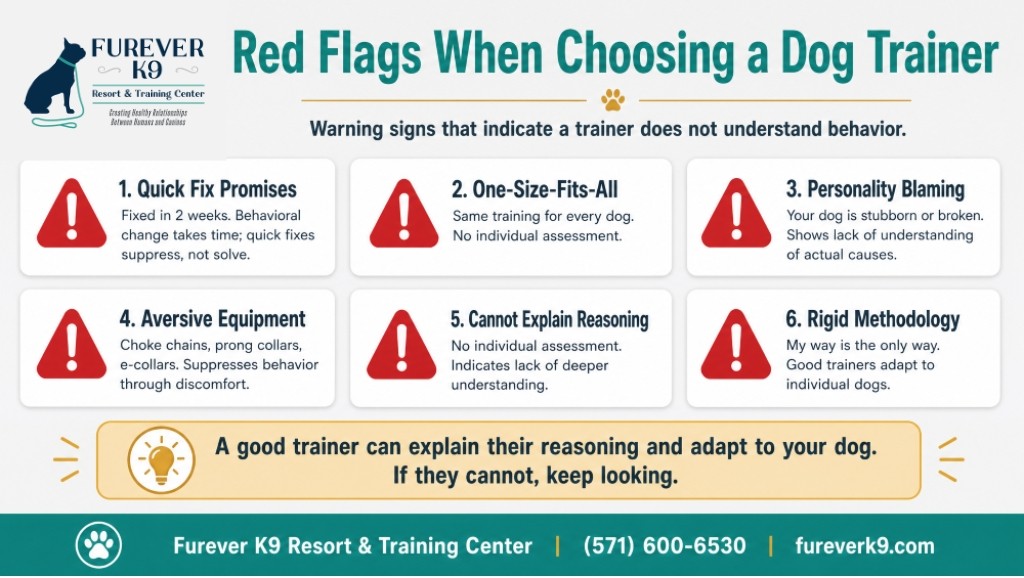 Trainer red flags infographic